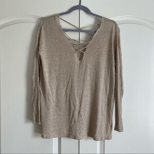 Cream Criss Cross Altar'd State Sweater